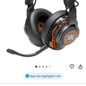 JBL Quantum One Black and Orange Headset